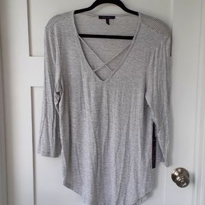NWT Olivia Sky striped top size large
